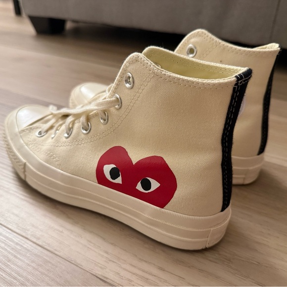 Comme Des Garcons PLAY x Converse Unisex Chuck Taylor High Top Sneakers - Picture 3 of 9